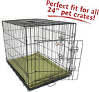 Majestic Pet Dog Crate Mat - Machine Washable Soft Plush Pet Bed Pad for Crates & Kennels USA Crafted 24"x18" Villa Fern