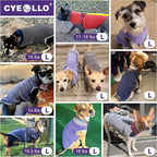 cyeollo Fleece Dog Sweater Vest, Reflective Dog Sweatshirt Pullover Pet Jacket for Small Medium Large Dogs Clothes Boy Girl Pets, Brown & Khaki L
