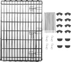 Amazon Basics Foldable Octagonal Metal Exercise Dog Playpen - Indoor/Outdoor, Single Door, Medium (8 Panels, 24 x 36), Easy to assemble and store, 36" - Medium, Black