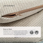 Jax & Bones Dog Napper - Luna Grey Machine Washable Bed for Dogs - Extra Heavy Duty Bolstered Sides - Medium Grey Dog Mat | 35 x 27 Inches