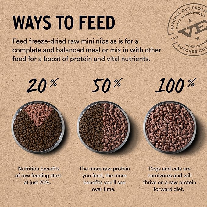 Vital Essentials Freeze-Dried Raw Chicken Meal or Mixer Cat Food Crunchy Nibs, 12 oz