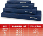 The Dog’s Bed Orthopedic Memory Foam Dog Bed, XXL Blue Denim, Pain Relief for Arthritis, Hip & Elbow Dysplasia, Post Surgery, Lameness, Supportive, Calming, Waterproof Washable Cover