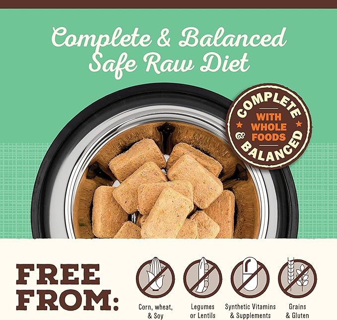 Primal Freeze Dried Dog Food Nuggets, Chicken, Complete & Balanced Meal, Also Use as Topper or Treat, Premium, Healthy, Grain Free, High Protein Raw Dog Food, 14 oz (Pack of 4)