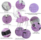 Waterproof Dog Raincoat, Adjustable Reflective Lightweight Pet Rain Clothes with Poncho Hood(X-Large, Light Purple)