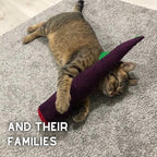 Large Cat Toy Dino, Catnip Matatabi Silvervine Filled Help Relief Stress Interactive Indoor Cat Kicker with Bell and Smell (Purple)