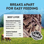 Northwest Naturals Raw Rewards Freeze-Dried Beef Liver Treats for Dogs and Cats - Bite-Sized Pieces - Healthy, 1 Ingredient, Human Grade Pet Food, All Natural, Proudly Made in USA, 3 Oz (Pack of 3)