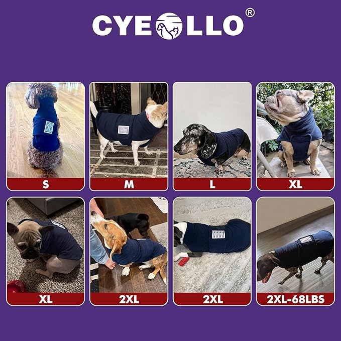 cyeollo XL Dog Sweater, Fleece Dog Sweaters Soft Stretchy Doggie Vest Turtleneck Doggy Sweatshirt Warm Fall & Winter Clothes for Medium to Large Dogs Girl, Purple XL