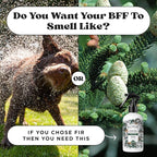Poo-Pourri Furrest Fresh Dog Deodorizing Spray, 8 Fl Oz Grooming Perfume for Dog Coat, Pet Odor Neutralizer with Essential Oils, Vet Recommended, Paraben & Sulfate-Free Fir, Amber, & Cedarwood Scent