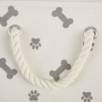 Bone Dry 5511 Pet Storage Collection Paw and Bone Print, Medium Round, Gray
