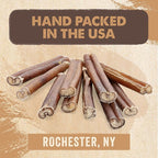 Mighty Paw Naturals Bully Sticks for Small & Medium Dogs - Grass Fed Beef Chews. Bully Sticks for Large Dogs. Lower Odor Stick Treat. Single Ingredient (12" - 10 Pack)