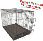 Majestic Pet Orthopedic Memory Foam Dog Crate Mat - Plush Pet Bed Pad for Crates & Kennels | USA Crafted | 24"x18" Villa Storm