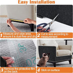 Cat Scratch Furniture Protector - 100" x 17" Trimmable Self-Adhesive Cats Claws Scratch Pads, DIY Cat Climbing Couch Protector for Scratch Post Cat Tree Replacement Indoor (Black)