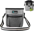 PetAmi Dog Treat Pouch, Pet Treat Pouch for Training, Dog Walking Bag Holder for Kibbles, Pet Food Toy, Dog Trainer Essentials Supplies, Poop Bag Dispenser, 3 Ways to Wear (Heather Gray)