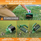 Neater Pet Brands Lift N’ Bag 2.0 Dog Pooper Scooper with Bag Attachment for Small to Large Dogs, New & Improved Design, 195 Refill Bags, Heavy Duty Dog Poop Scooper for Yard & Walks, One-Hand Use
