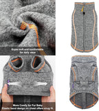 cyeollo Dog Jacket Fleece Jackets with Reflective Strip and Dual D Ring Zipper Winter Coats for Small Dog Clothes Pet Clothes Apparel