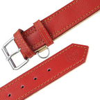 Riparo Red Leather Dog Collar - Heavy Duty Wide Dog Collar for Small, Medium, Large and Extra Large Dogs with Dog Tag Holder (XXL: 2” Wide for 26”-29” Neck, Red)