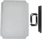 Amazon Basics Cooling Breathable Elevated Dog Bed with Metal Frame for Large Dogs, 51 x 31 x 8 Inch, Grey