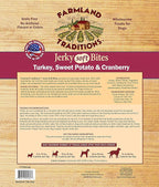 Farmland Traditions USA Made 3 lbs. Turkey, Sweet Potato, Cranberry Soft Jerky Bite Dog Treats
