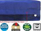 Dogbed4less Extra Large Orthopedic Memory Foam Dog Bed, Human Grade Gel-Infused Cooling Mattress, Durable Waterproof Liner and Heavy Duty 1680 Ballistic Blue External Cover, 40X35X4 Inch