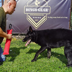 Dingo Gear French Linen tug Toy for Dog, Dog Bumper for Training, Agility, tug of war, Dog bite Pillow for Strong Dog, 1handle 18" Black S00075