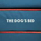 Replacement Outer Cover for The Dog's Bed Orthopedic Memory Foam Dog Bed. Washable Oxford Fabric, Medium (Blue with Red Piping UK Flag Embroidery & Centre Flag)