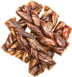 hotspot pets All-Natural Braided Beef Gullet Sticks (12 Pack) –Grass-Fed, 6'' Braided Esophagus Jerky Treats - Rich in Glucosamine & Chondroitin for Joint Health – Rawhide-Free Dog Chews