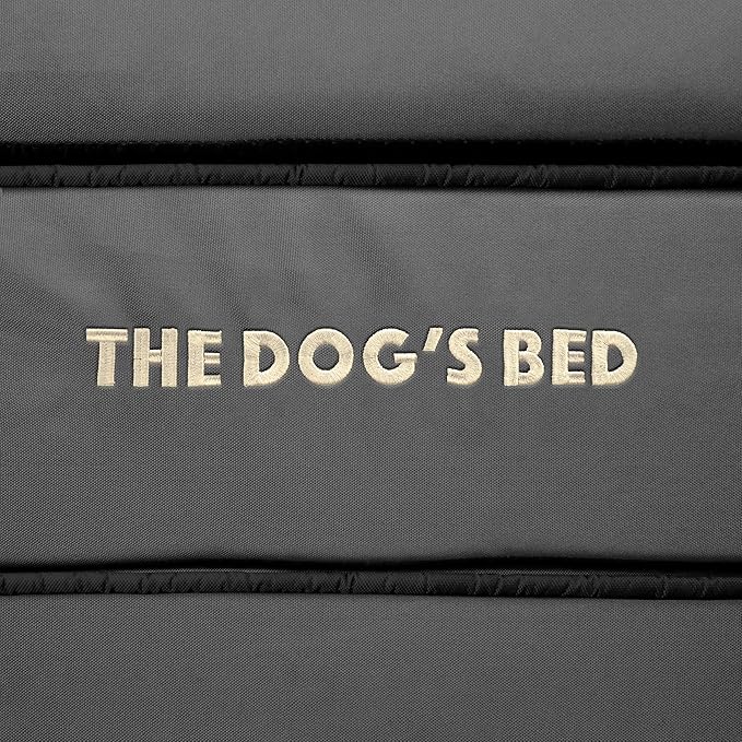 The Dog’s Bed Orthopedic Headrest Dog Bed Large Grey/Black, Memory Foam, Pain Relief: Arthritis, Hip & Elbow Dysplasia, Post Surgery, Lameness, Waterproof Washable Cover