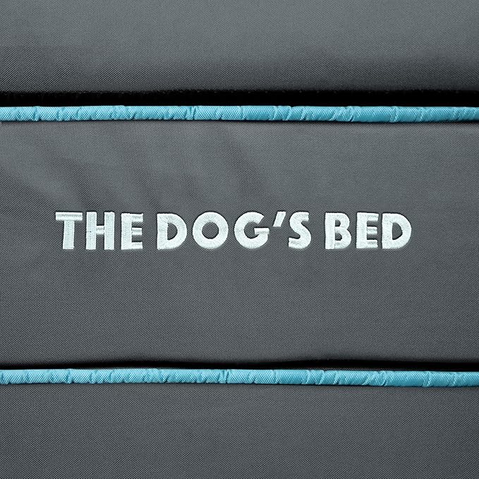 The Dog’s Bed Orthopedic Headrest Dog Bed XXXL Grey/Blue, Memory Foam, Pain Relief for Arthritis, Hip & Elbow Dysplasia, Post Surgery, Lameness, Waterproof Washable Cover