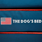 The Dog’s Bed, XXL Blue Oxford with Red Trim USA Flag Dog Bed 51.5x39, Memory Foam, Pain Relief: Arthritis, Post Surgery, Lameness, Supportive, Calming, Waterproof Washable Cover, Veterinary Approved