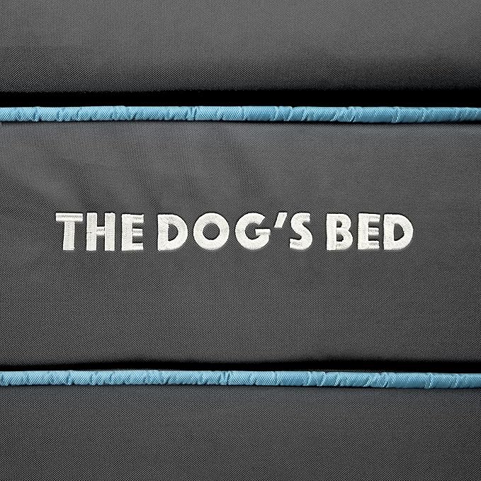 The Dog’s Bed Orthopedic Headrest Dog Bed Med Grey/Blue, Memory Foam, Pain Relief: Arthritis, Hip & Elbow Dysplasia, Post Surgery, Lameness, Waterproof Washable Cover