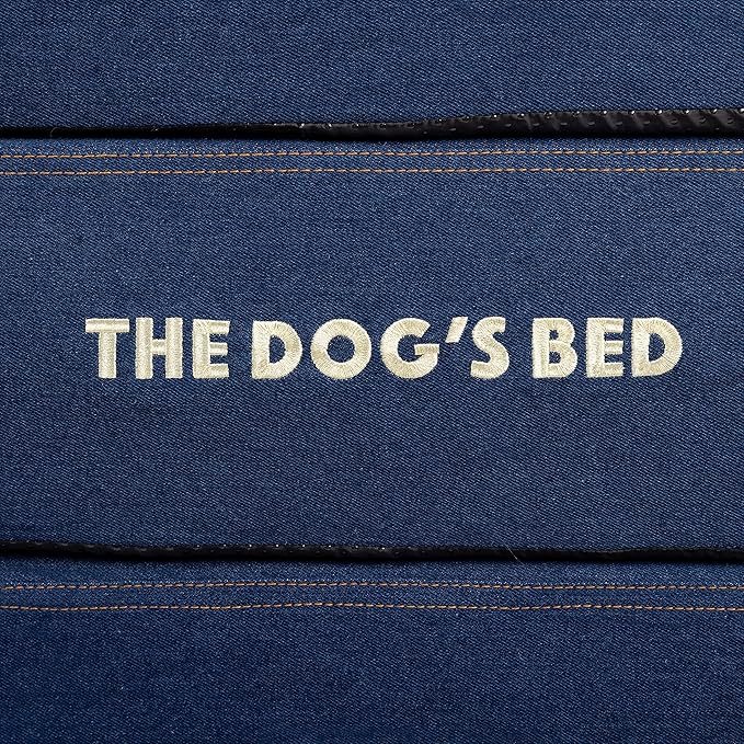 The Dog’s Bed Orthopedic Memory Foam Dog Bed, XL Blue Denim, Pain Relief for Arthritis, Hip & Elbow Dysplasia, Post Surgery, Lameness, Supportive, Calming, Waterproof Washable Cover