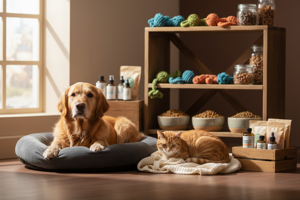 At The Cozy Paw, we know pets are more than companions—they’re family. That’s why we dedicate ourselves to providing high-quality, safe, and comfortable products that help your pets live their happiest, healthiest lives. From plush beds and cozy blankets to durable toys, nutritious food, and wellness products, every item in our store is carefully curated with love and attention to detail. (make it real photo)